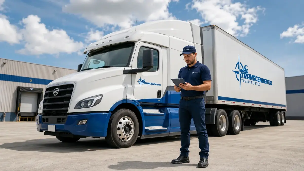 Caminhão da Transcendental preparado para entregas de e-commerce com prazo e rastreamento